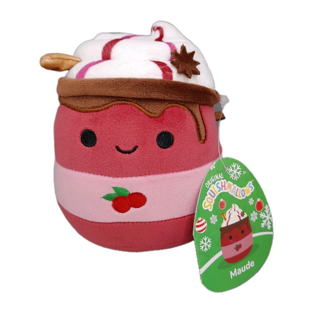 Squishmallows Maude Cranberry Mocha Christmas Plush 5" Holiday 2024 NWT